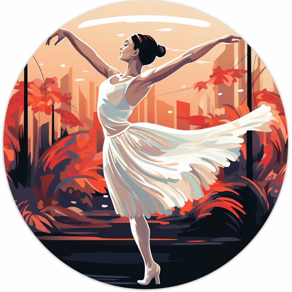 Sticker of ballet dancer