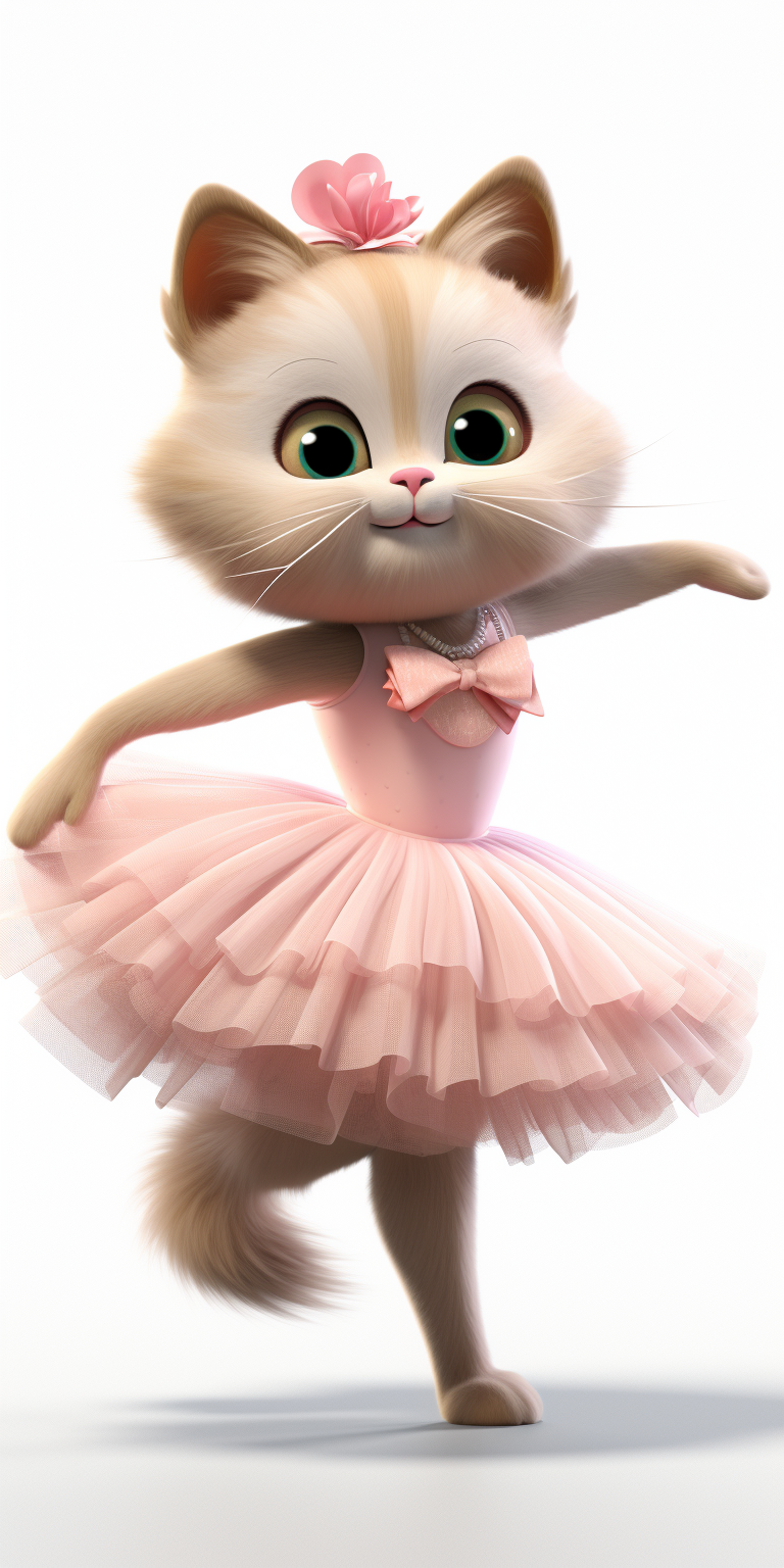 Adorable cat dressed in ballet costume