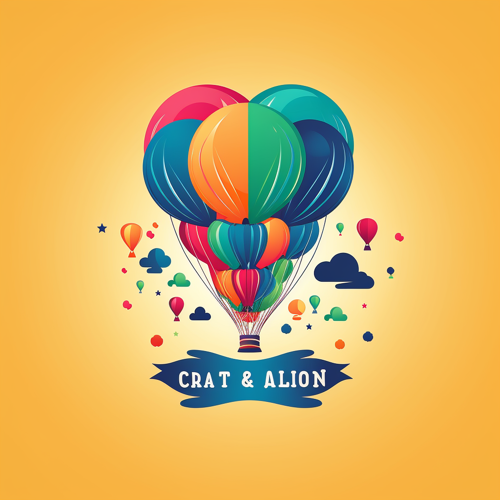 Vibrant balloon party logo design