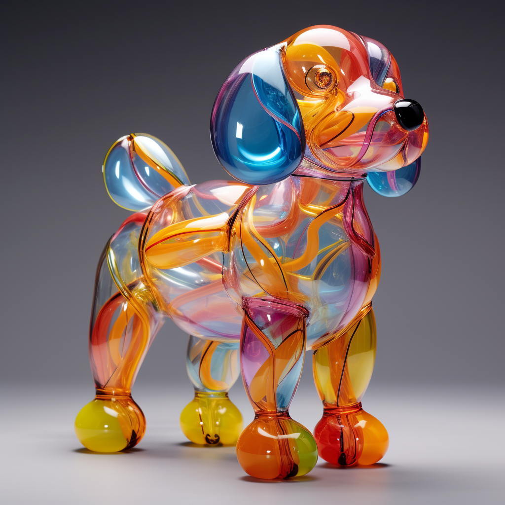 Whimsical balloon puppy sculpture