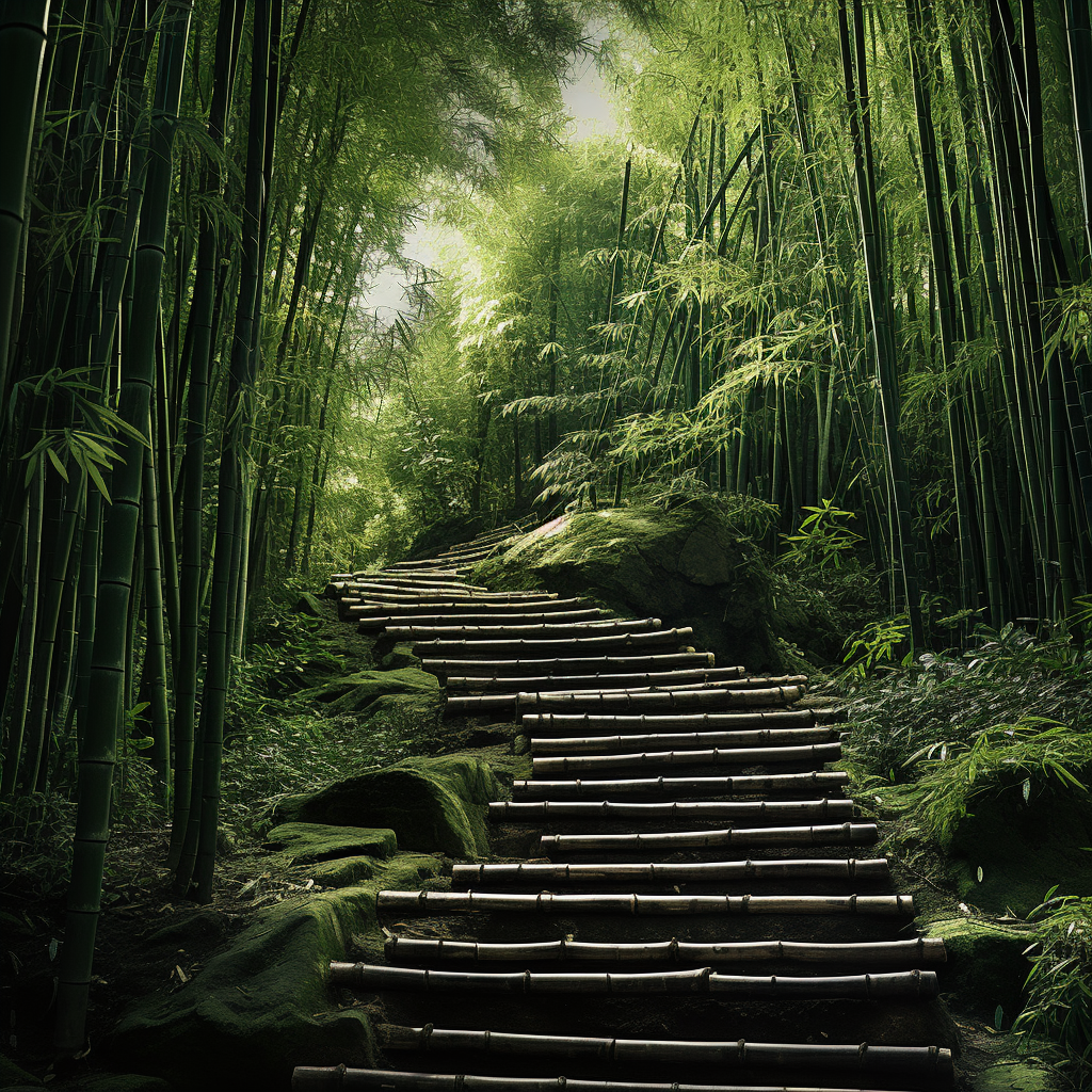 Tranquil scene of bamboo forest