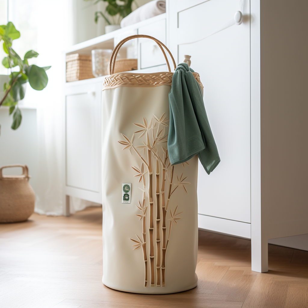 Sustainable bamboo laundry bag