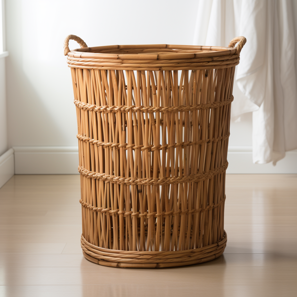 Eco-friendly bamboo laundry basket