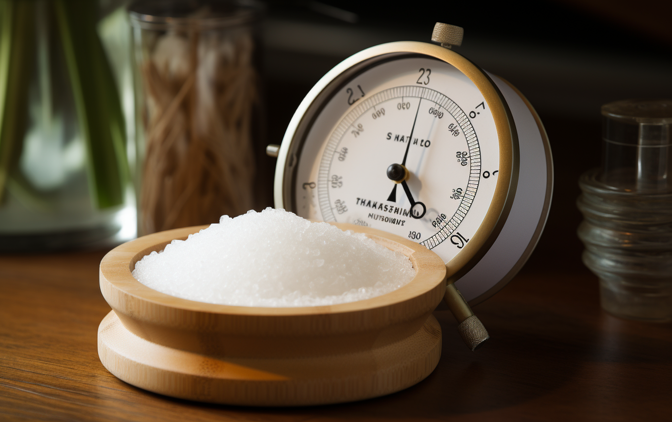 Bamboo salt in barometer reading