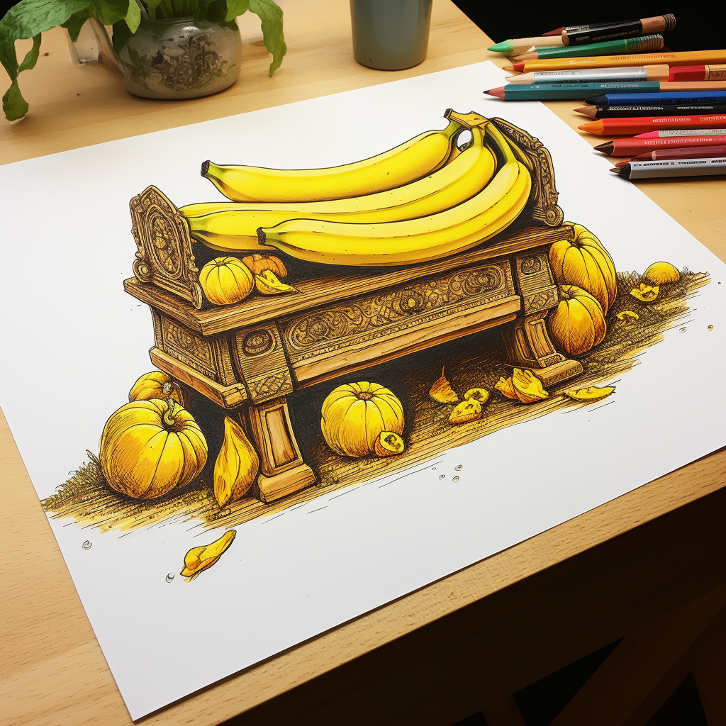 Banana Casket Manga Style Table