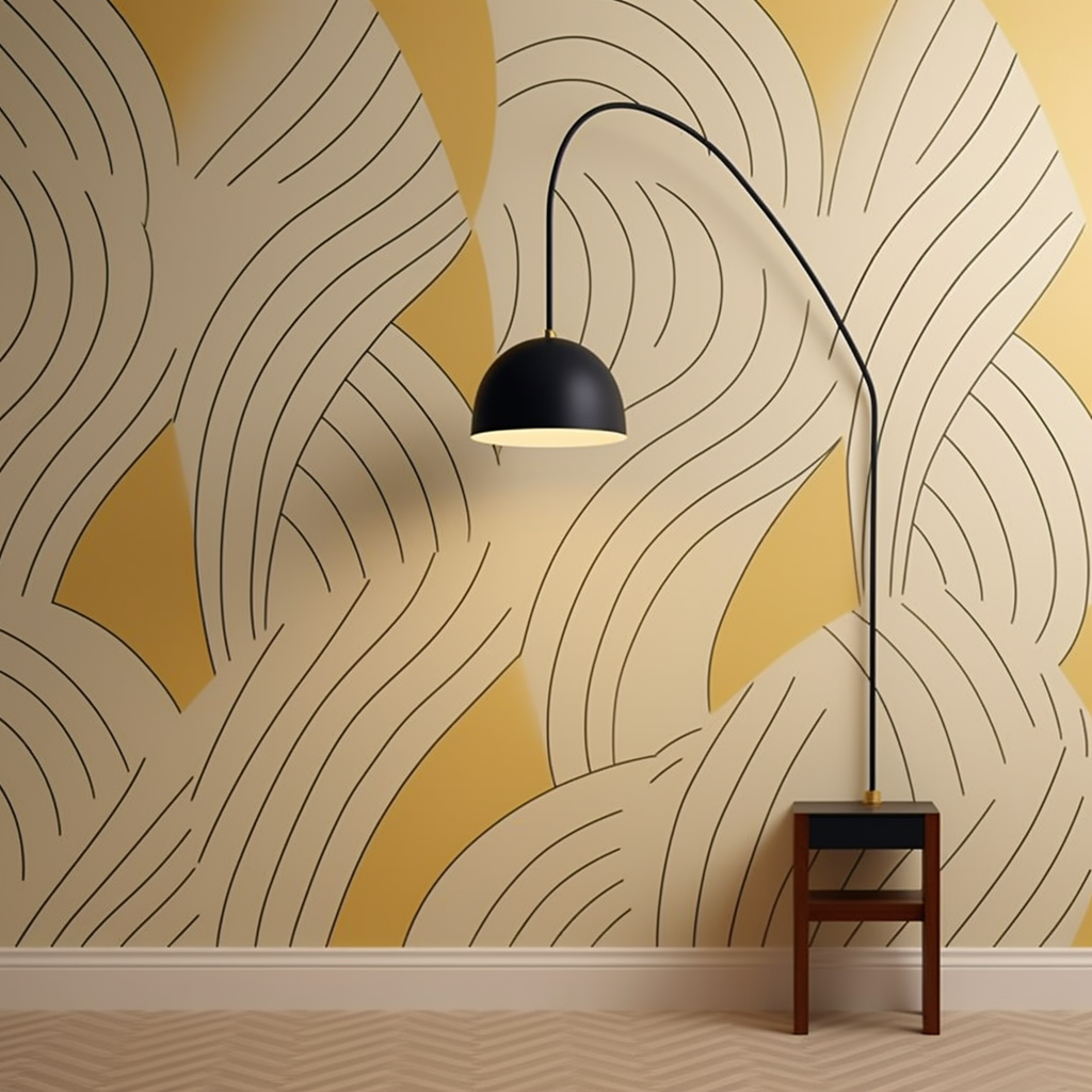 Banana-inspired minimalist pattern