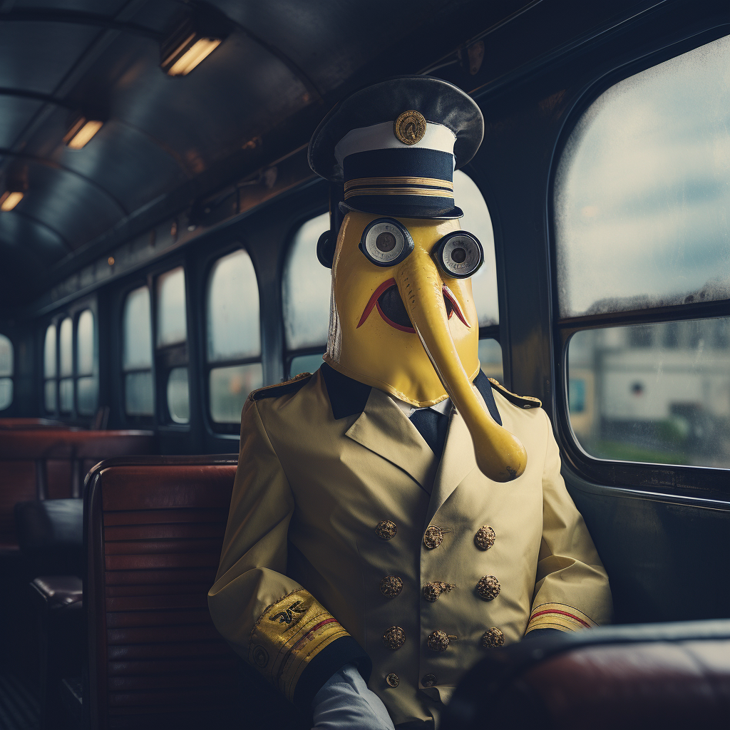 Banana train conductor picture