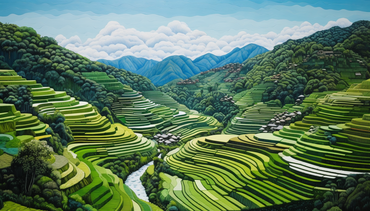 Stunning Banaue Rice Terraces Art