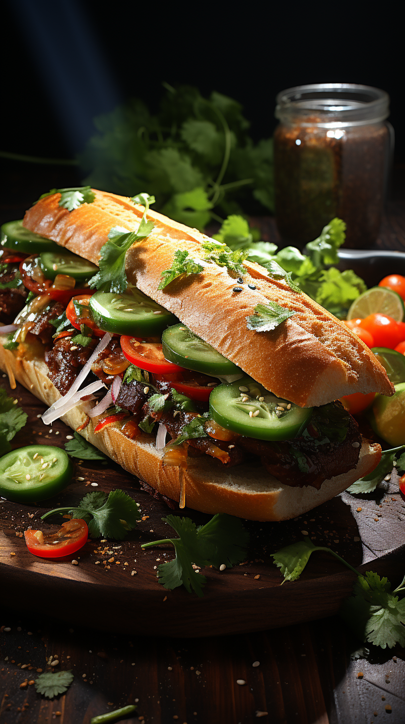 Fresh and Tasty Banh Mi Sandwich