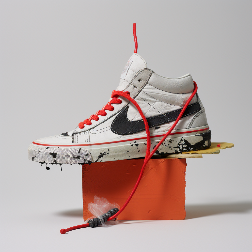 Banksy Virgil Abloh Canvas Shoe