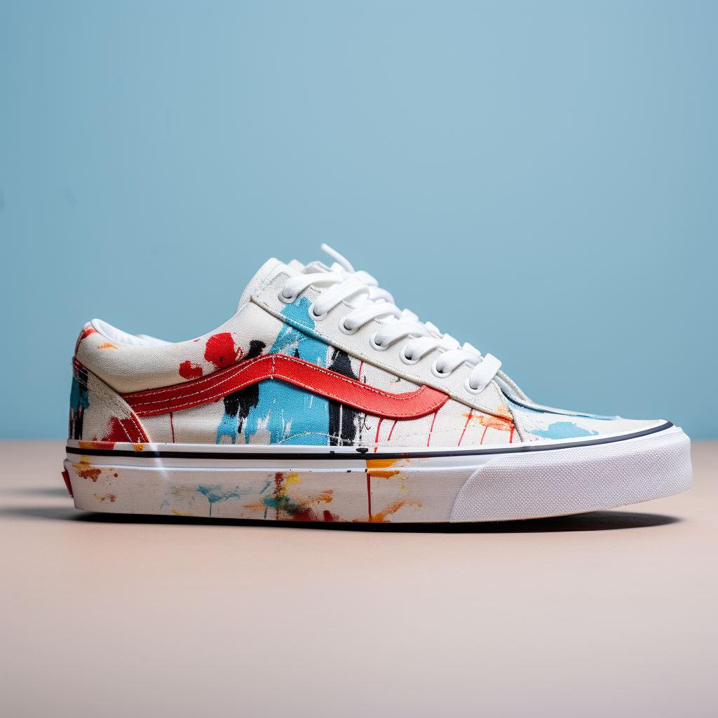 Banksy and Virgil Abloh canvas shoes