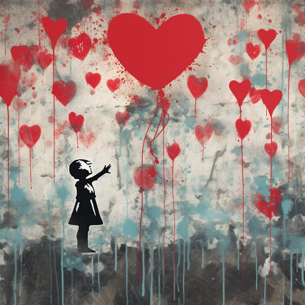 Abstract texture background in Banksy style