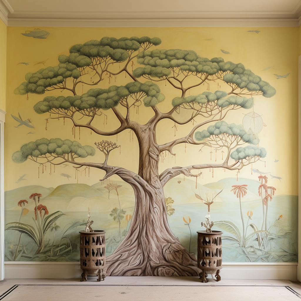 Beautiful baobab trees in de Gournay style