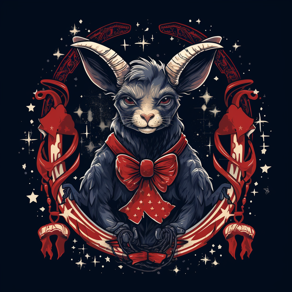 Baphomet as New Year's Baby 2024