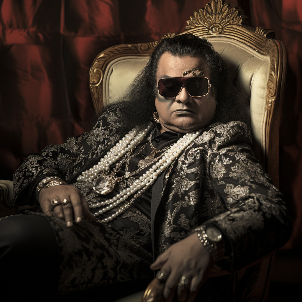 Bappi Lahiri in elegant cinematic styling