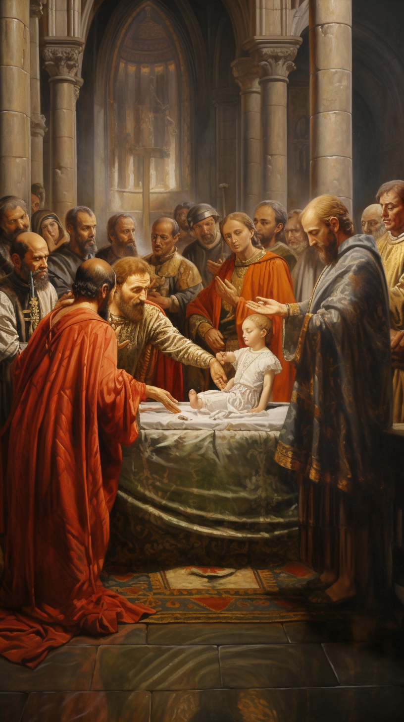 Painting of Baptism of Clovis