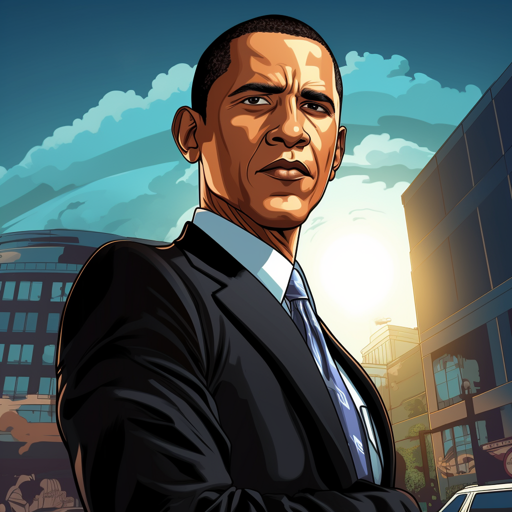 Barack Obama as a Comic Figur