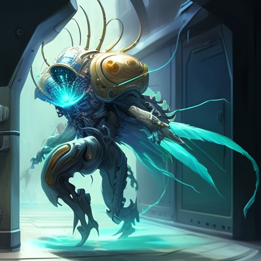 Barathu creature in space corridor