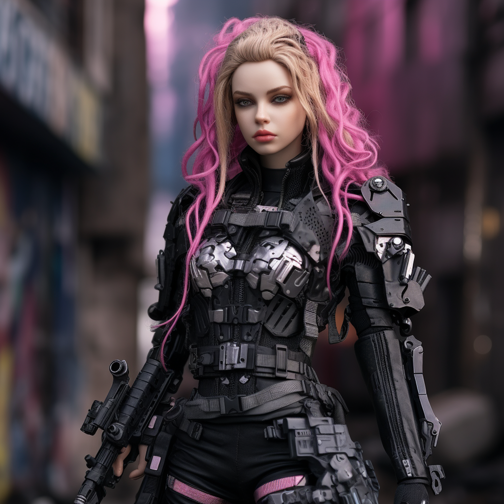 Barbie doll package tactical cyberpunk edition