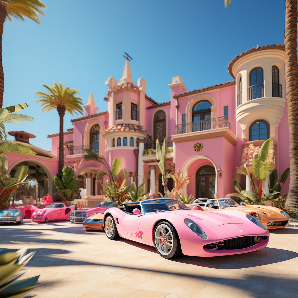 Vivid Barbie Mansion in California Sun