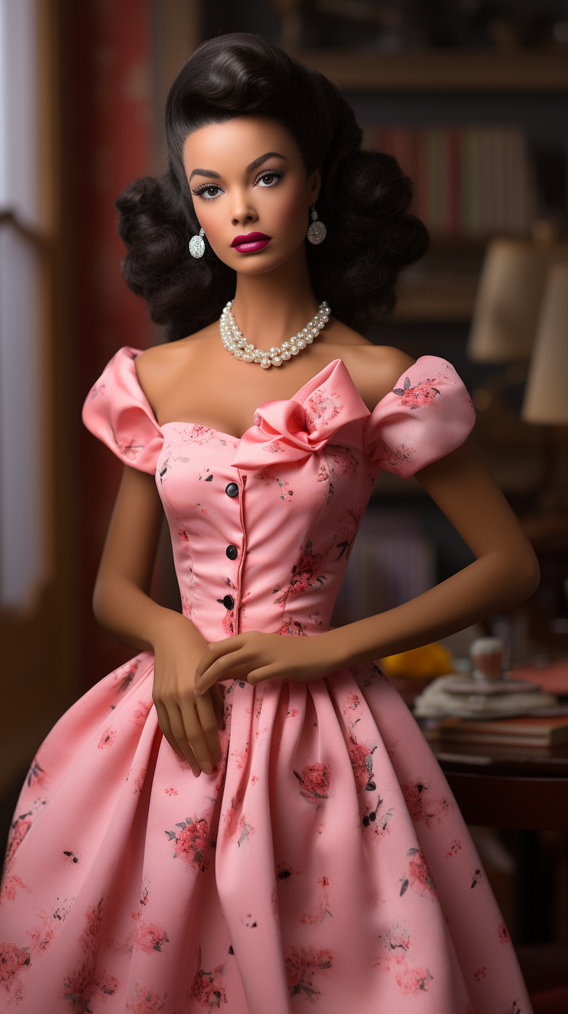 Vintage Barbie Black Biracial Doll in 1959 Style