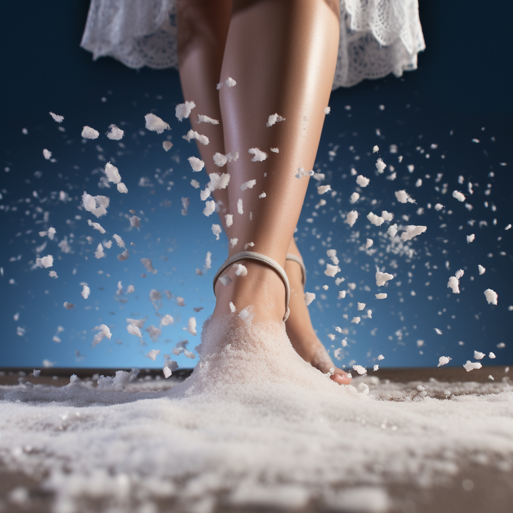 Barefoot walk on powdered sugar delight