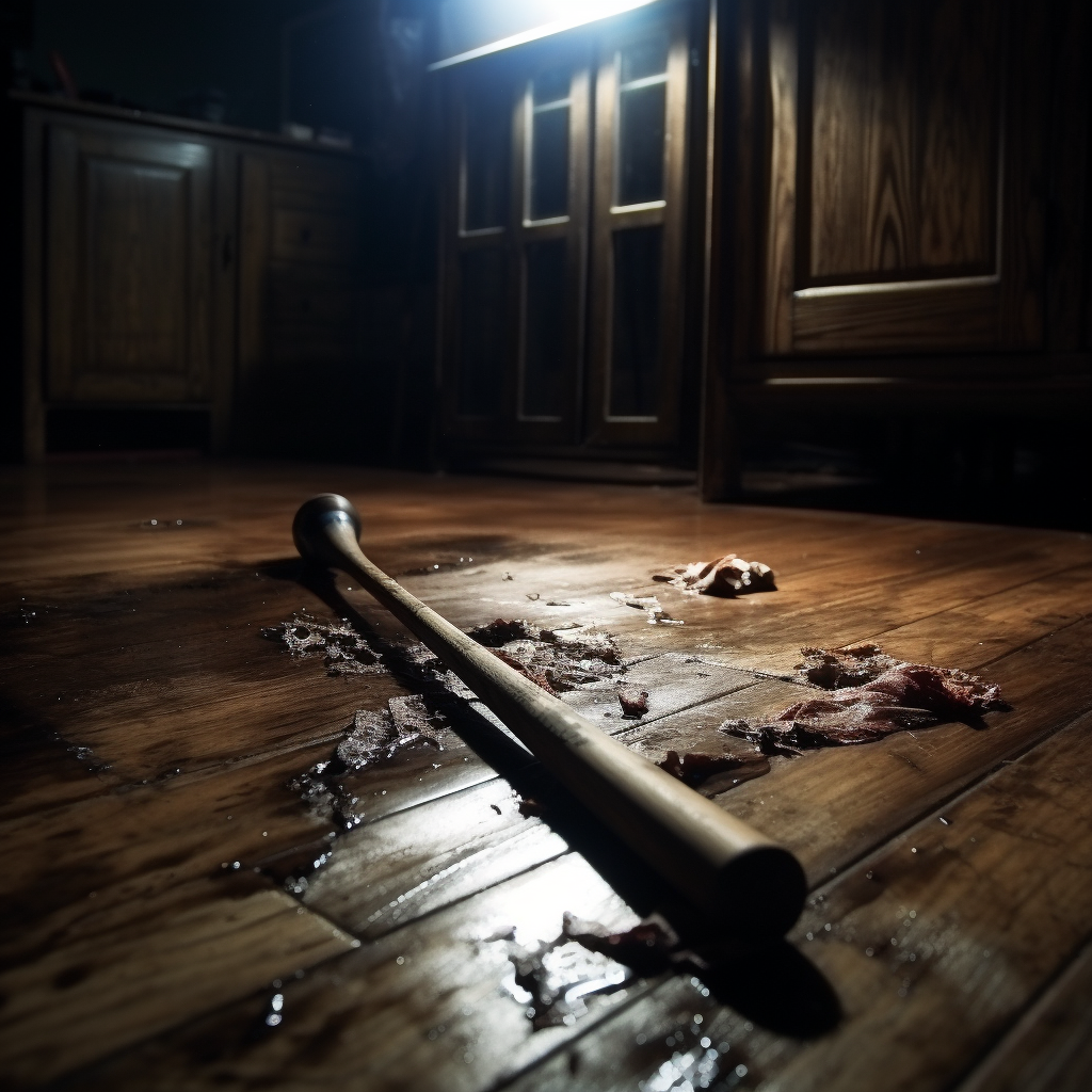 Baseball Bat on Room Floor