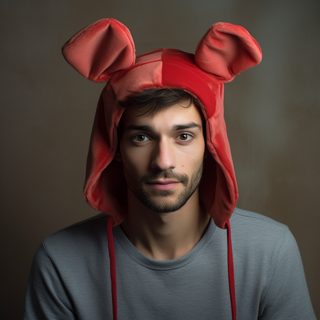 Stylish baseball cap with floppy dog ears