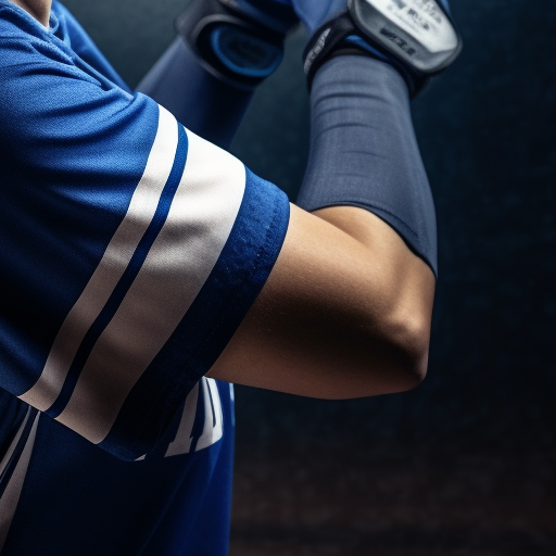 Young female baseball player practicing drills and training in blue uniform