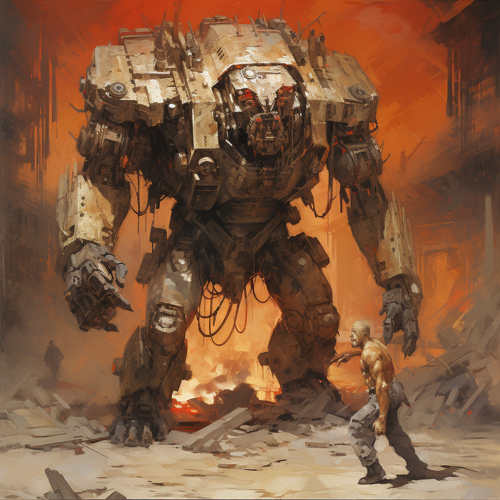 Basil Gogos Mech Warrior Art