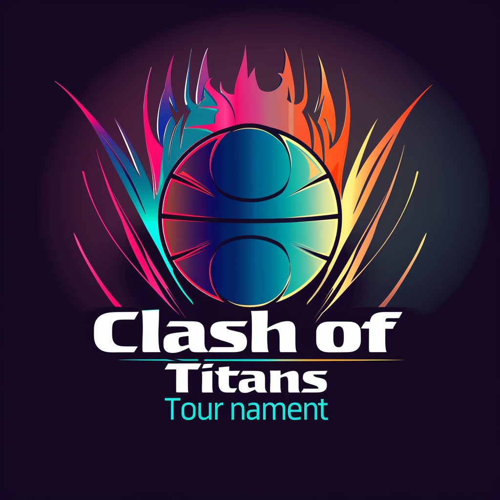 Basketball competition logo Clash Titans v6