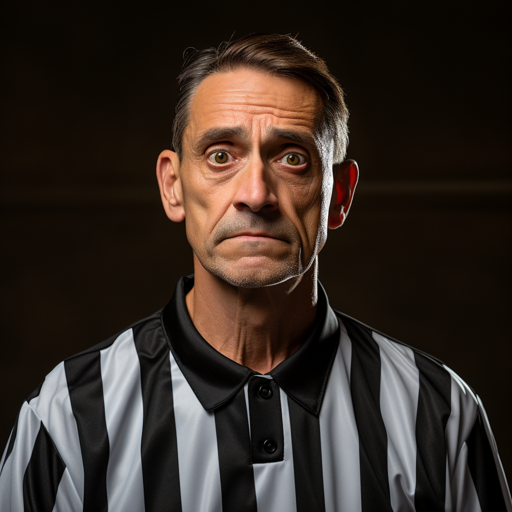 Studio portrait of a basketball referee