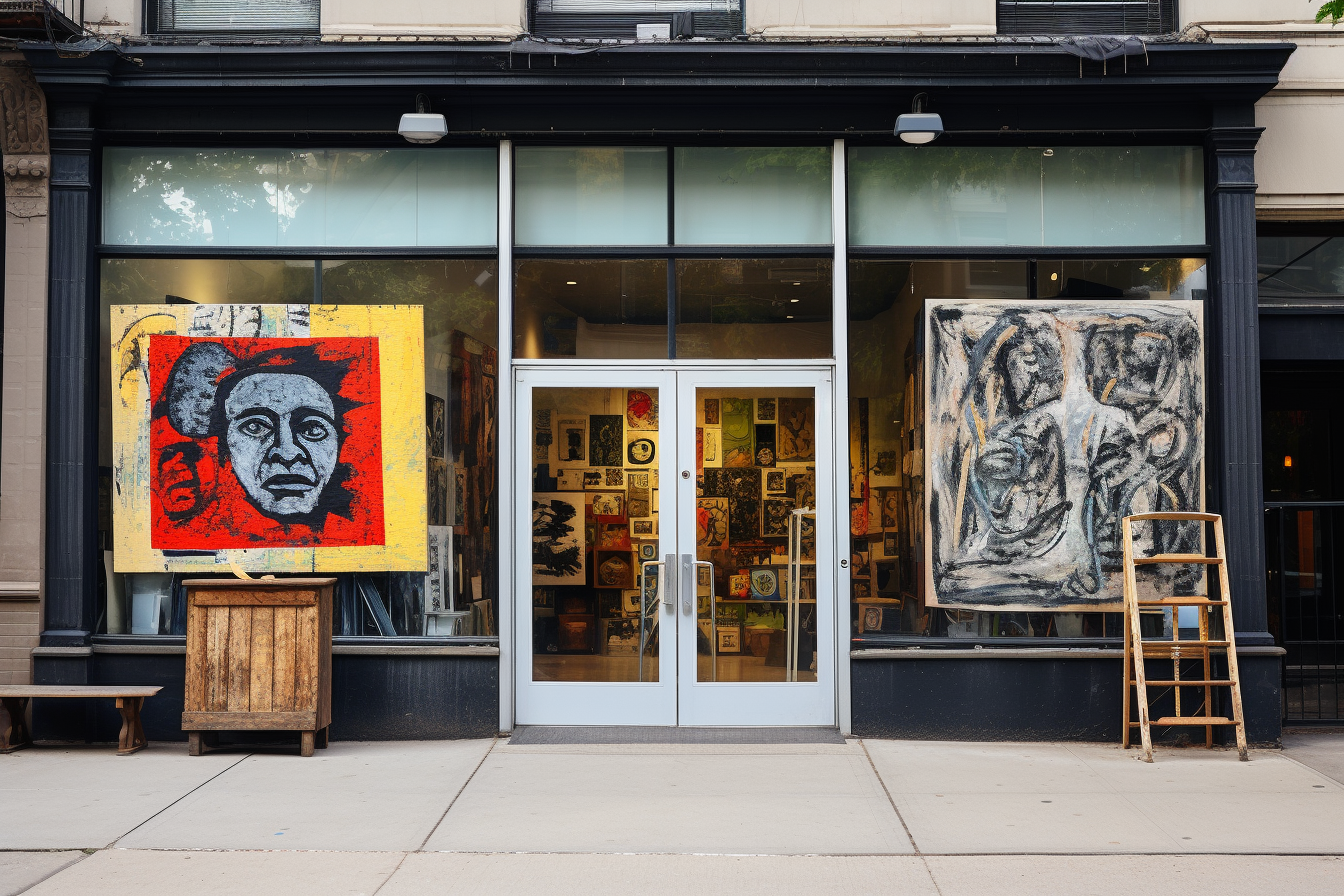 Entrance doorway of Basquiat's art gallery