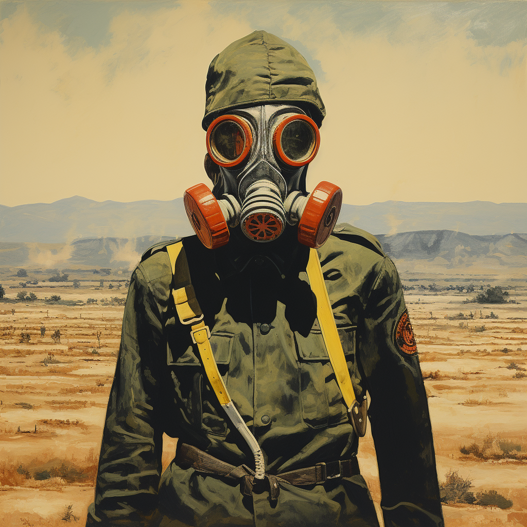 Basquiat German Army Desert Mask Painting