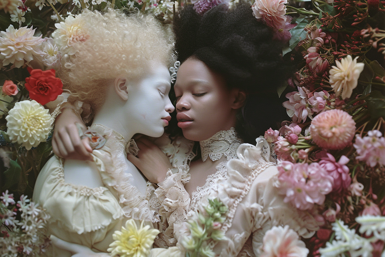Albino Lesbian Love Tussle in Basquiat and Witkin Photo