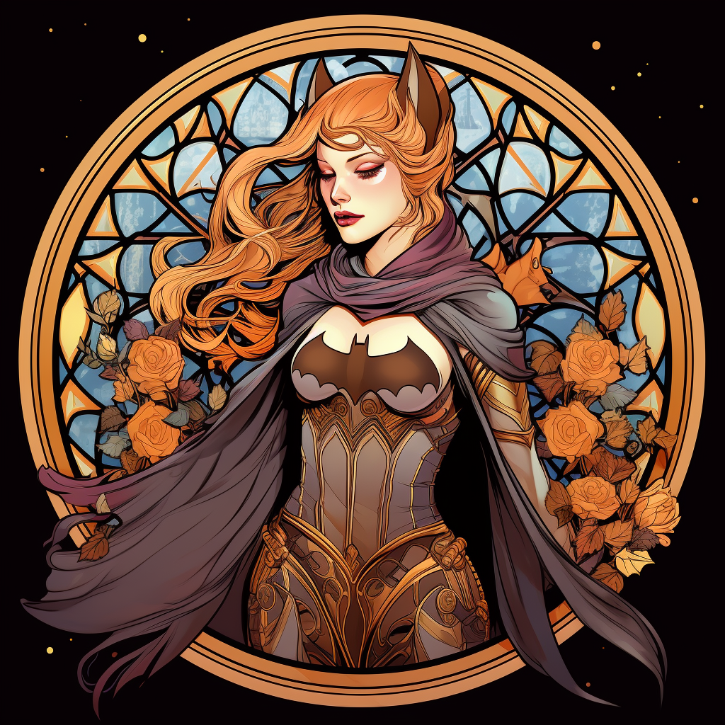 Batgirl in Art Nouveau Style