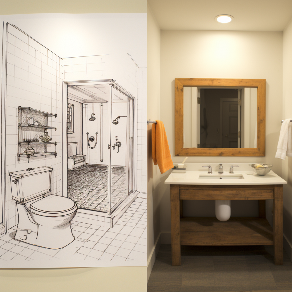 Bathroom Renovation Transition Image