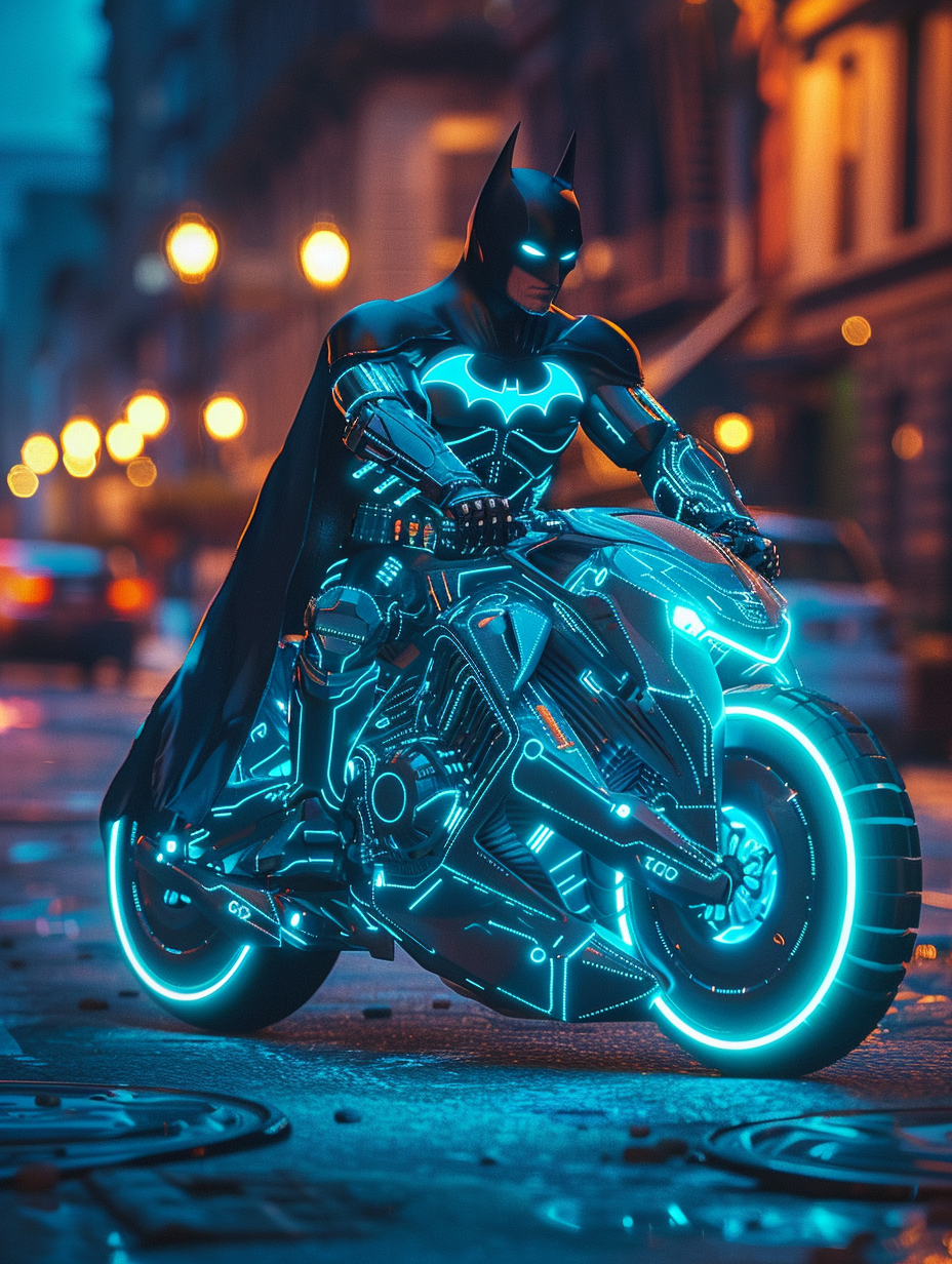 Batman Bat Bike Circuits Dark