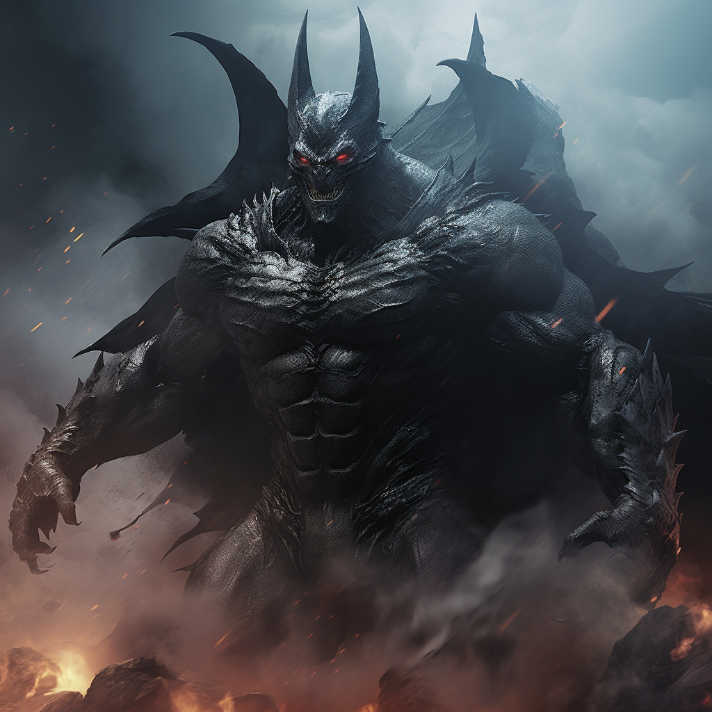 Batman demolishes city as Godzilla