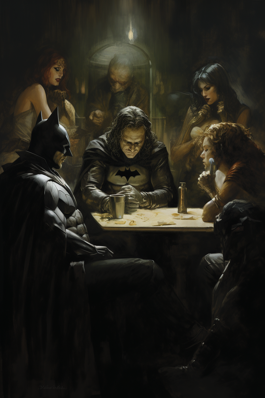 Batman Rogues Gallery artwork in Dell'Otto Style