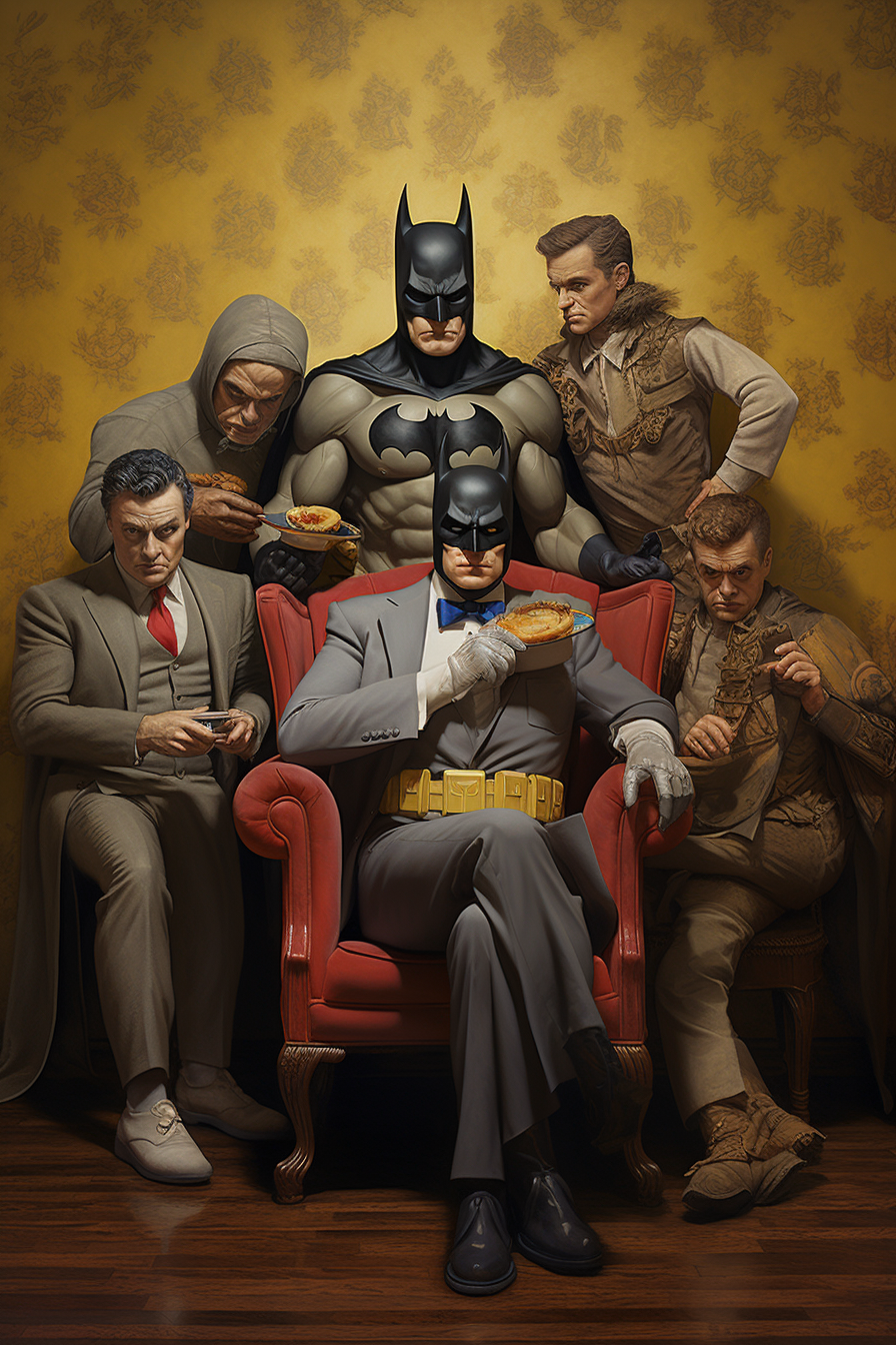 Artistic portrayal of Batman's Rogues Gallery