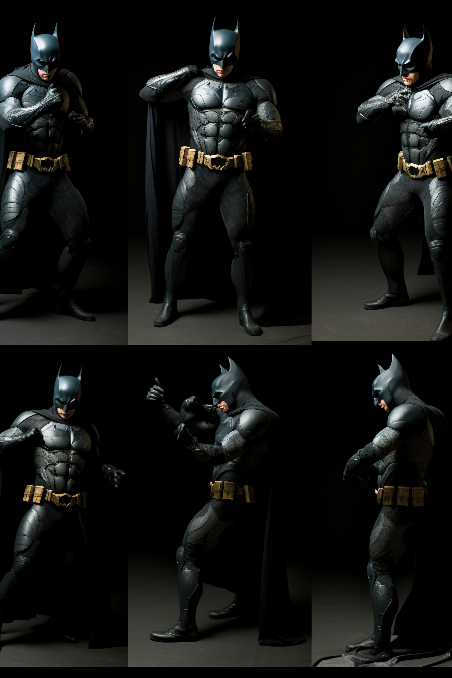 Powerful Batman in dynamic action