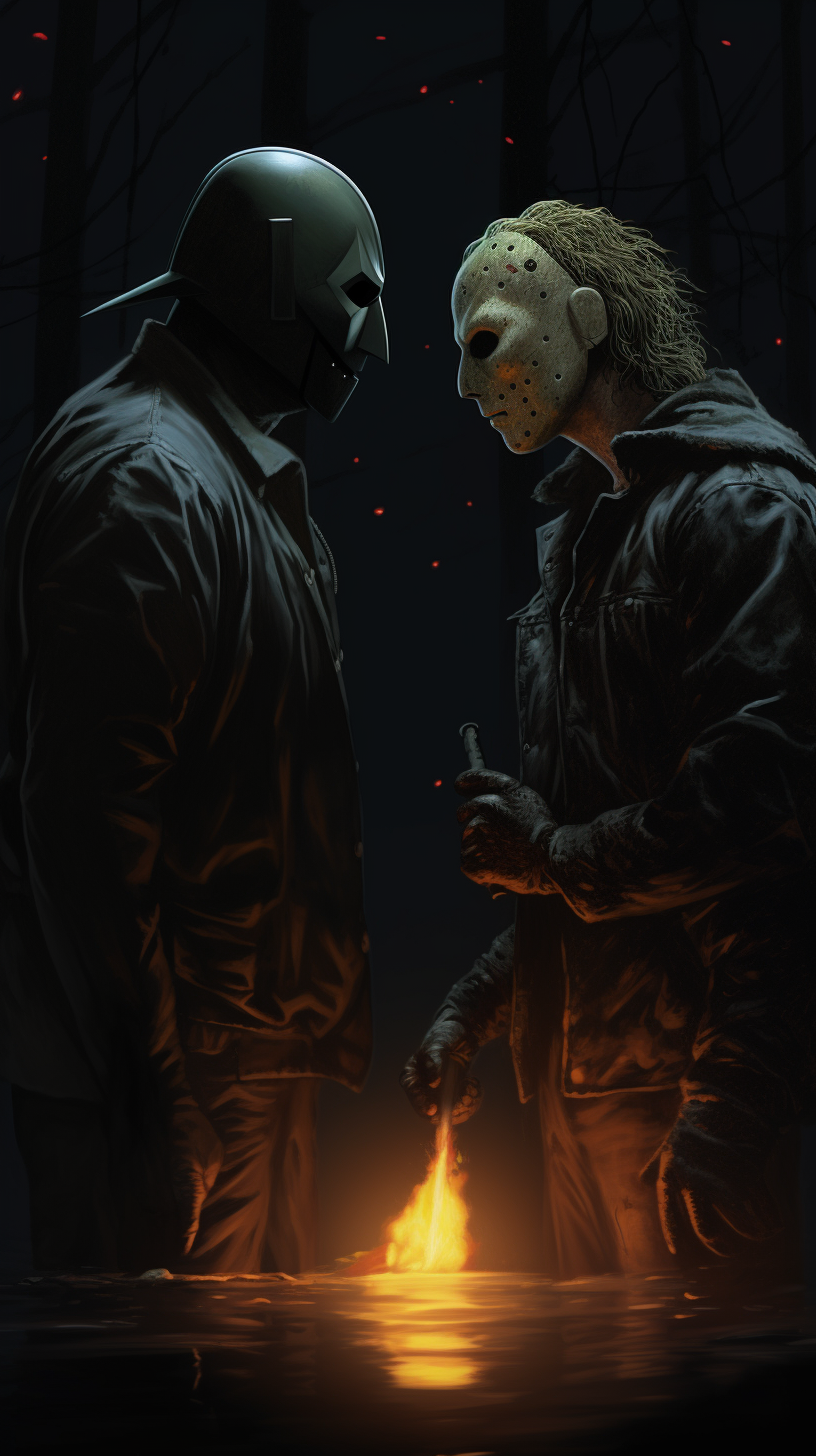 Epic battle between Batman and Jason Voorhees