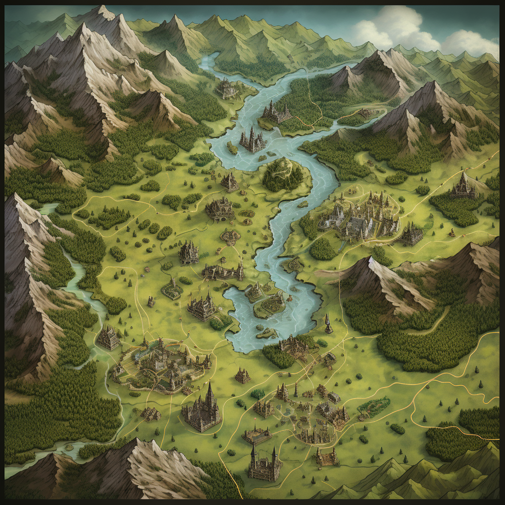 Detailed Medieval Battle Map Valley