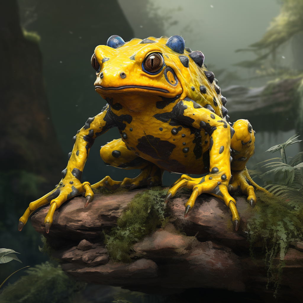 Yellow Poison Dart Frog, Battle Toads Inspired