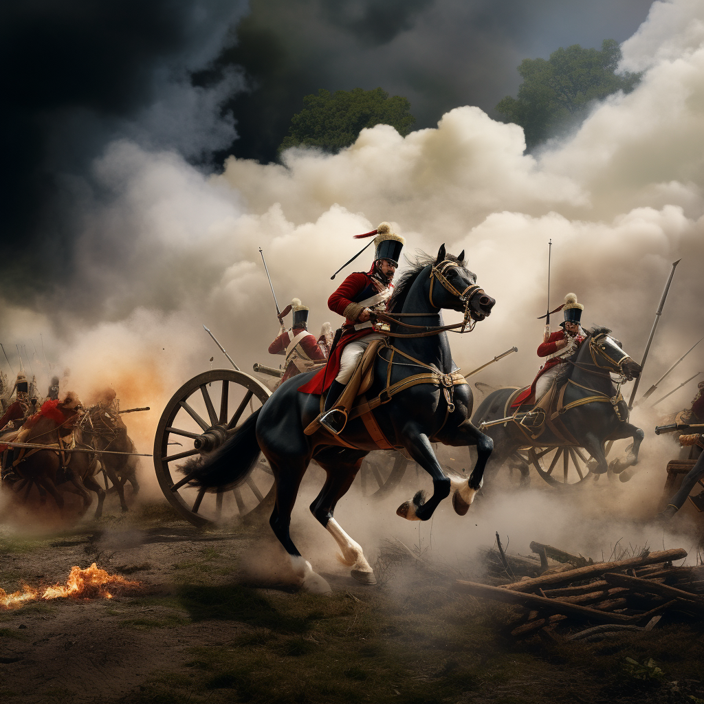 Realistic Battle of Waterloo scene