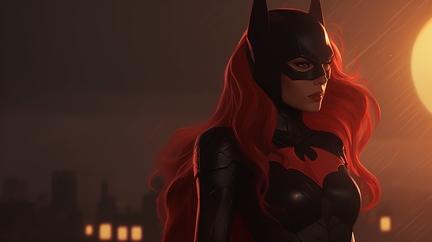 Batwoman in action, fighting crime