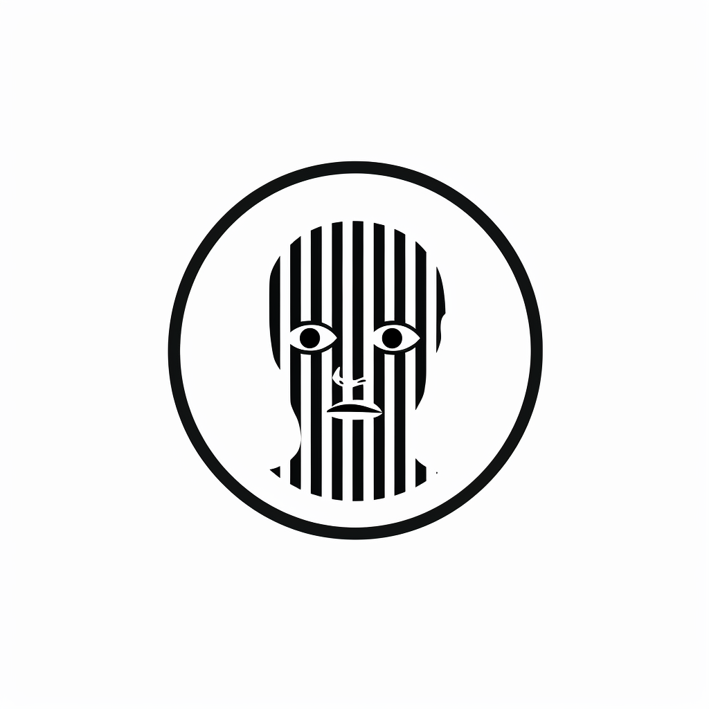 Simple Bauhaus human head with healing and focus elements