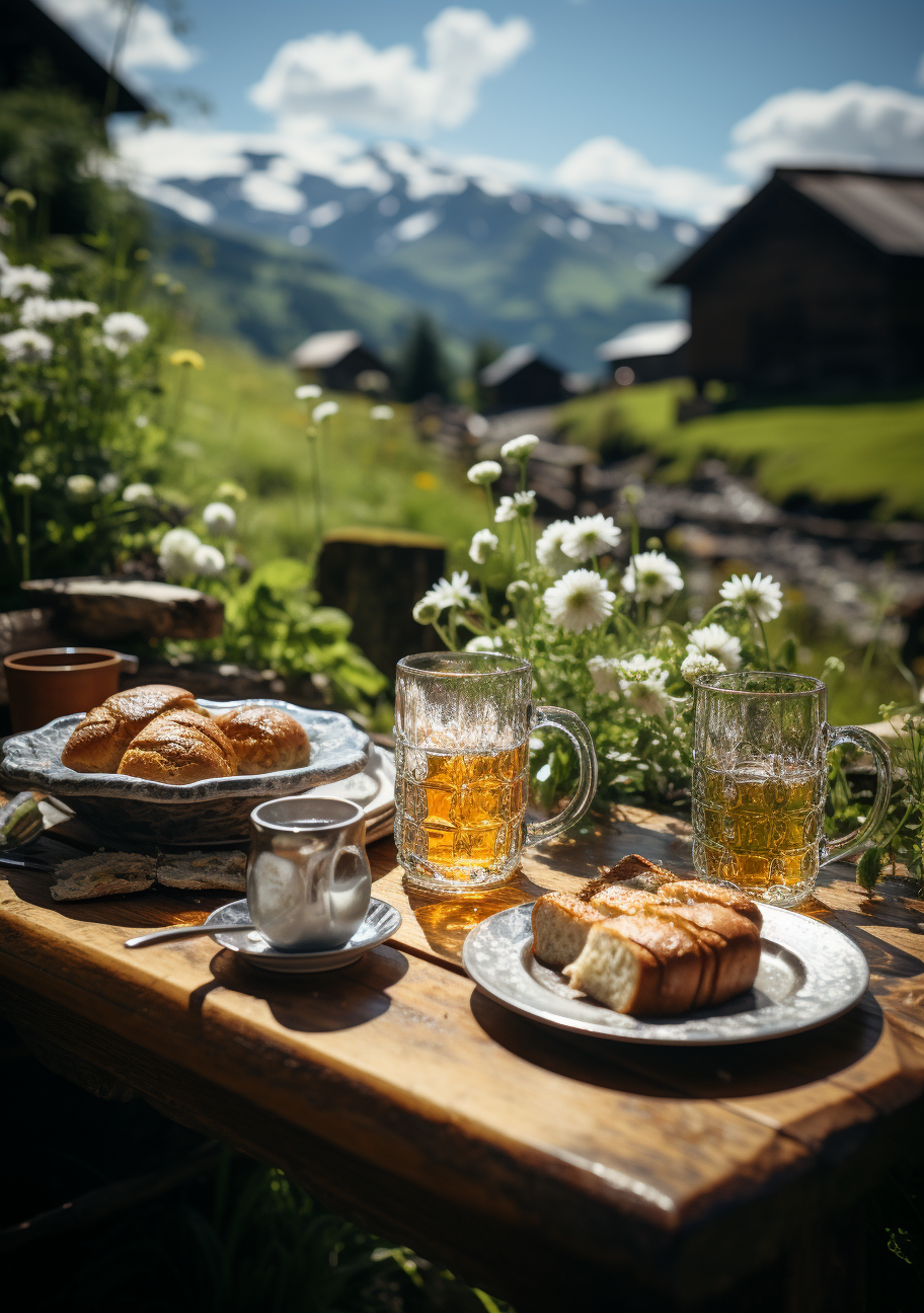 Beautiful Bavarian Breakfast in Nature ??