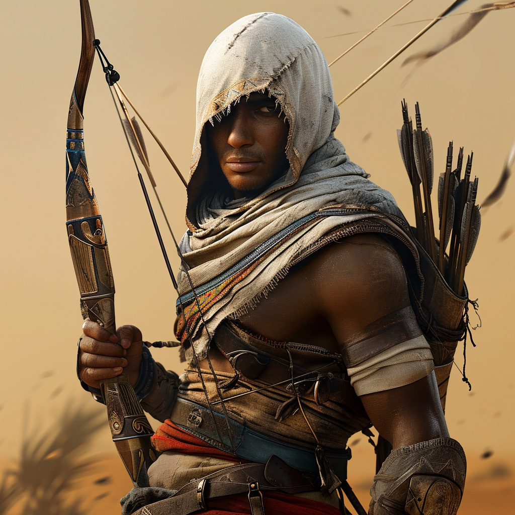 Bayek in Assassin's Creed Origins Key Art